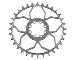 5Dev Titanium 8-Bolt Chainring (Raw/Silver) (3mm Offset) (30T)