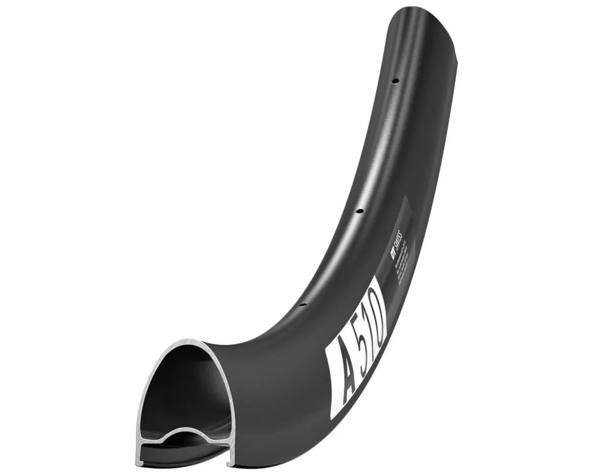 DT Swiss A 510 Alloy Tubeless Road Rim (Black) (700c) (Disc Brake) (20mm Internal Width) (24H)