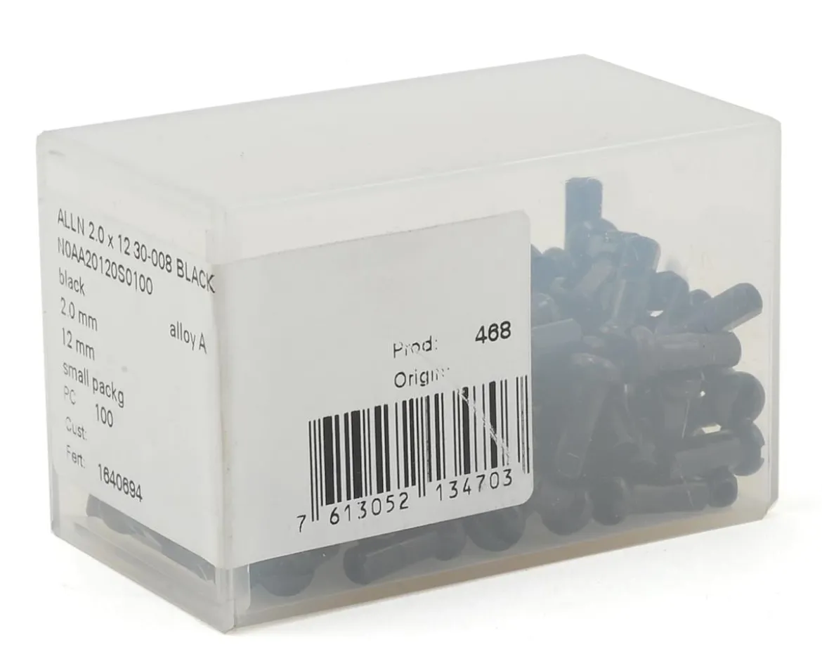 DT Swiss Alloy Nipples (Black) (2.0 x 12mm) (Box of 100)
