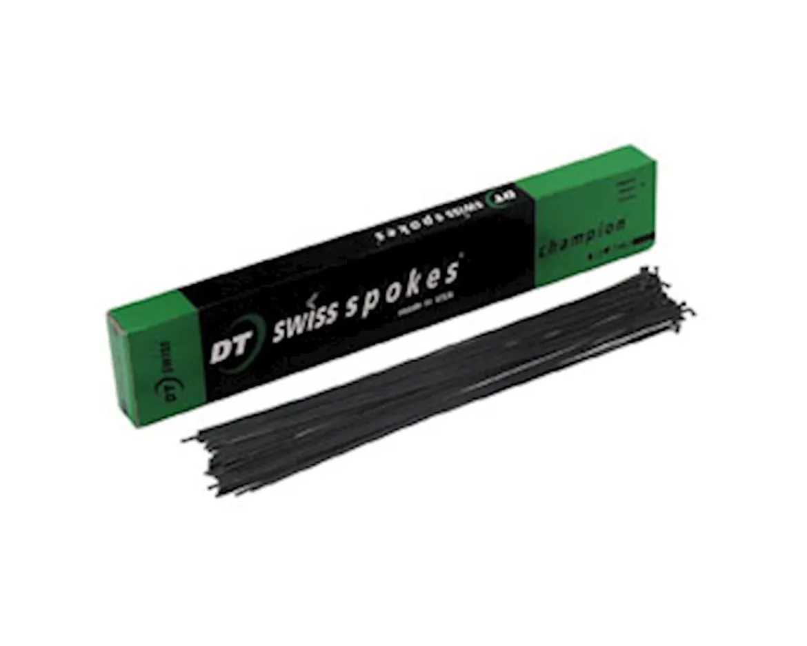 DT Swiss Champion Spokes (Black) (13g) (Box of 20) (272mm)