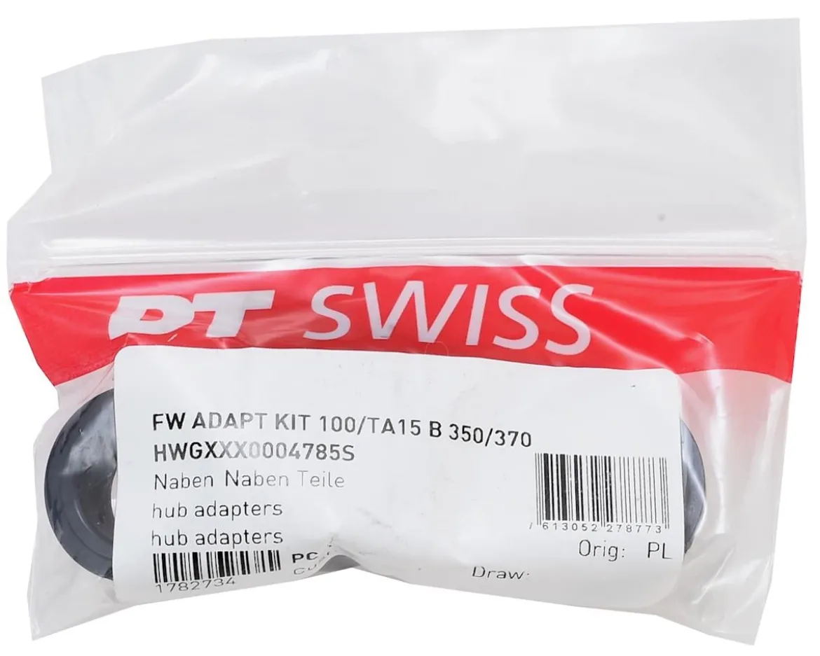 DT Swiss 350/370 Front Axle End Cap Kit (15 x 100mm) (Includes 2 Caps & 2 Retainer Rings)