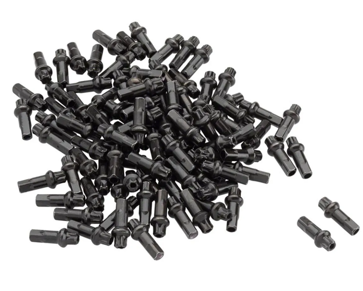DT Swiss ProLock Squorx Pro Brass Nipples (Black) (14g/15mm) (Box of 100)