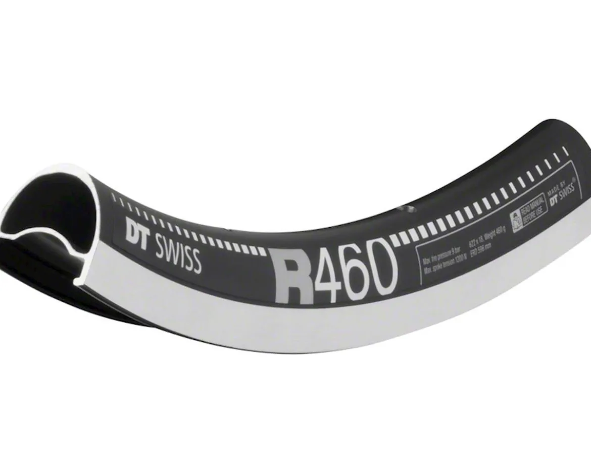 DT Swiss R 460 Road Rim (Black) (700c) (Rim Brake) (24H) (Presta) (700c) (Tubeless)