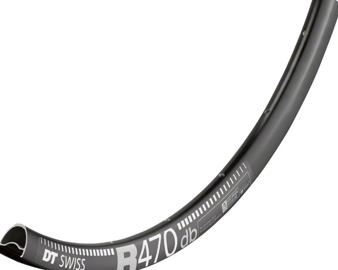 DT Swiss R 470 Road Rim (Black) (Tubeless) (Disc Brake) (20mm Internal Width) (24H) (700c)