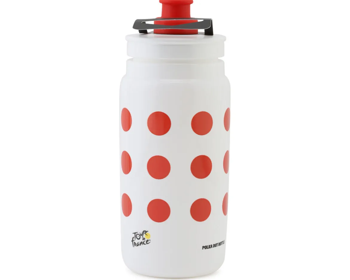 Elite Fly Tour De France Water Bottle (Red Polka Dot) (18.5oz)