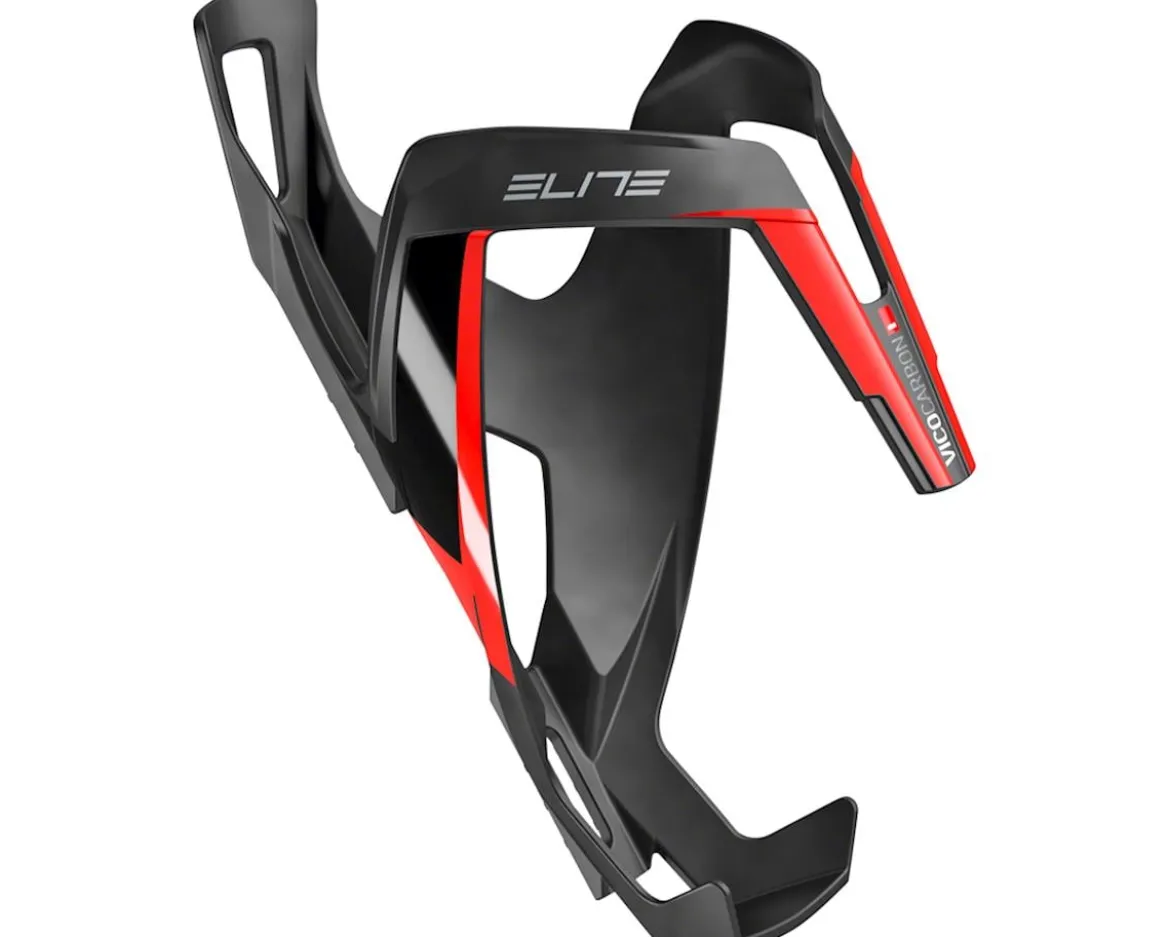 Elite Vico Carbon Water Bottle Cage (Matte Black/Red)