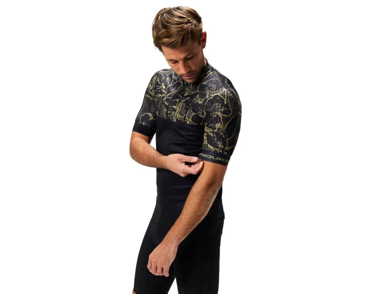 Endura Floral Block FS260 Print Short Sleeve Jersey (Black) (S)