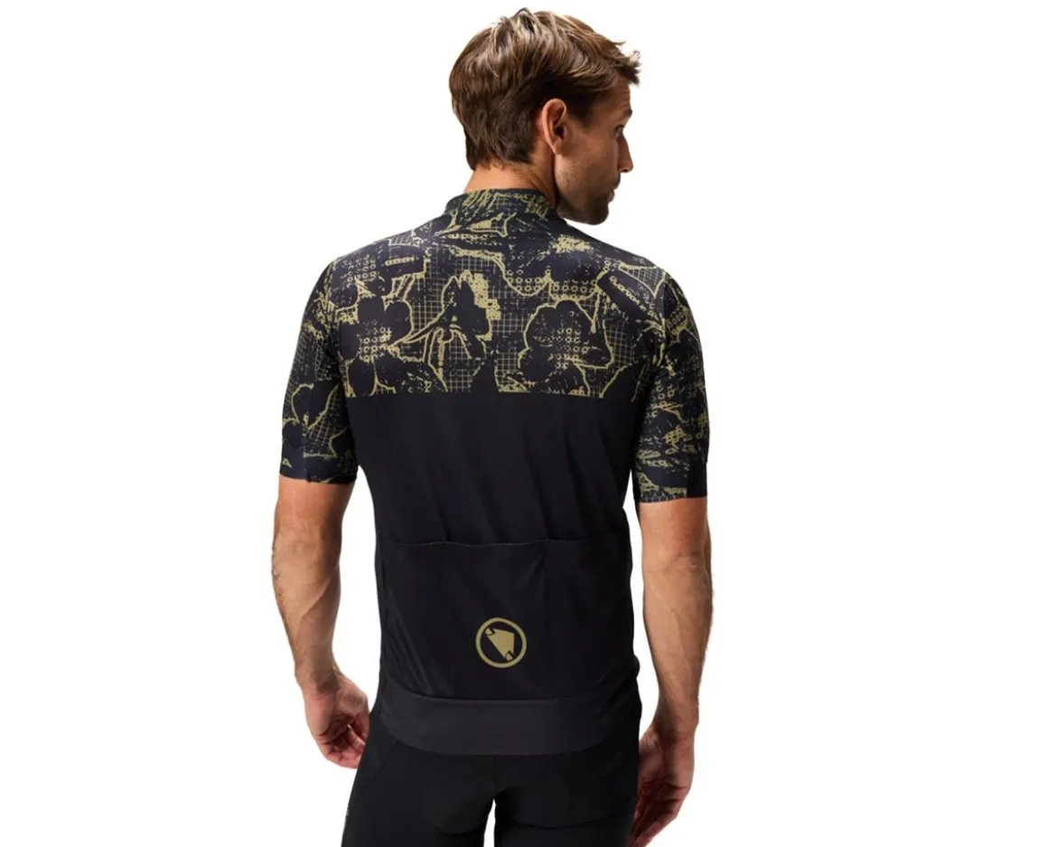 Endura Floral Block FS260 Print Short Sleeve Jersey (Black) (S)