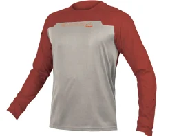 Endura MT500 Burner Long Sleeve Jersey (Brick) (S)
