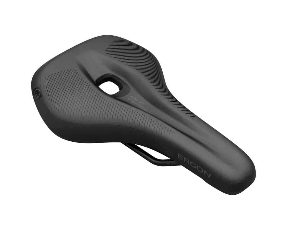 Ergon Men's SF Sport Gel Saddle (Black) (Chromoly Rails) (S/M)