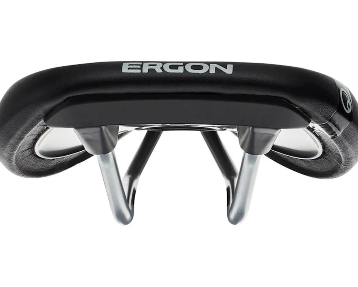 Ergon SM Women's Saddle (Black) (Chromoly Rails) (S/M)