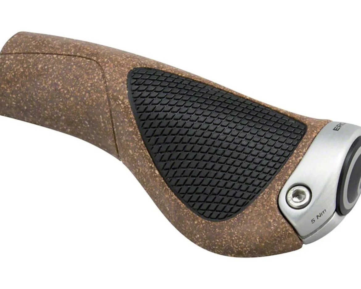 Ergon GP1 BioKork Grips (Black/Tan) (Regular) (S)