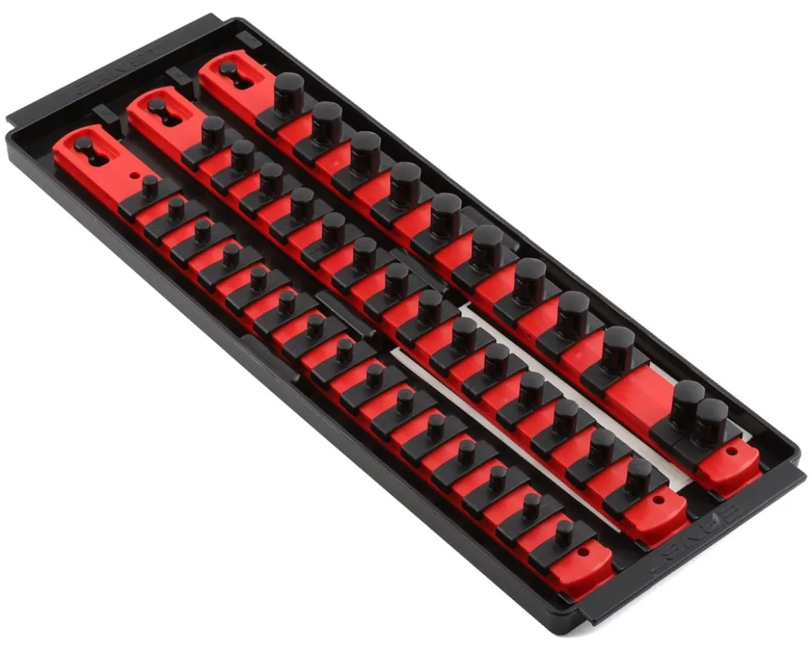 Ernst Manufacturing 13" 3 Rail Twist Lock Socket Boss (Red) (1/4, 3/8 & 1/2")