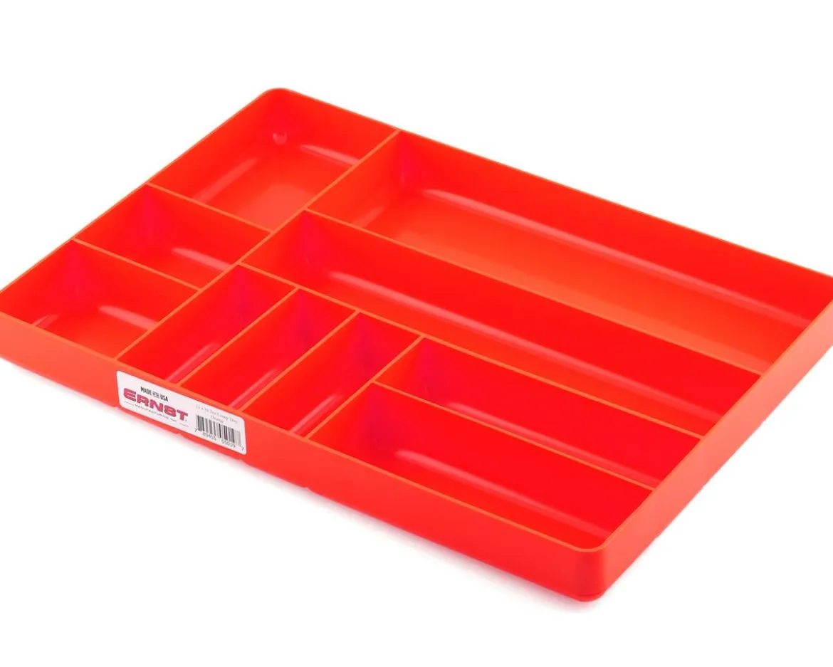 Ernst Manufacturing 10 Compartment Organizer Tray (Red) (11x16")