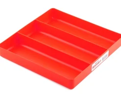 Ernst Manufacturing 3 Compartment Organizer Tray (Red) (10.5x10.5