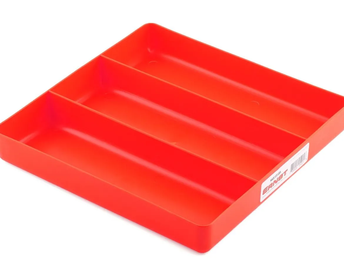Ernst Manufacturing 3 Compartment Organizer Tray (Red) (10.5x10.5")