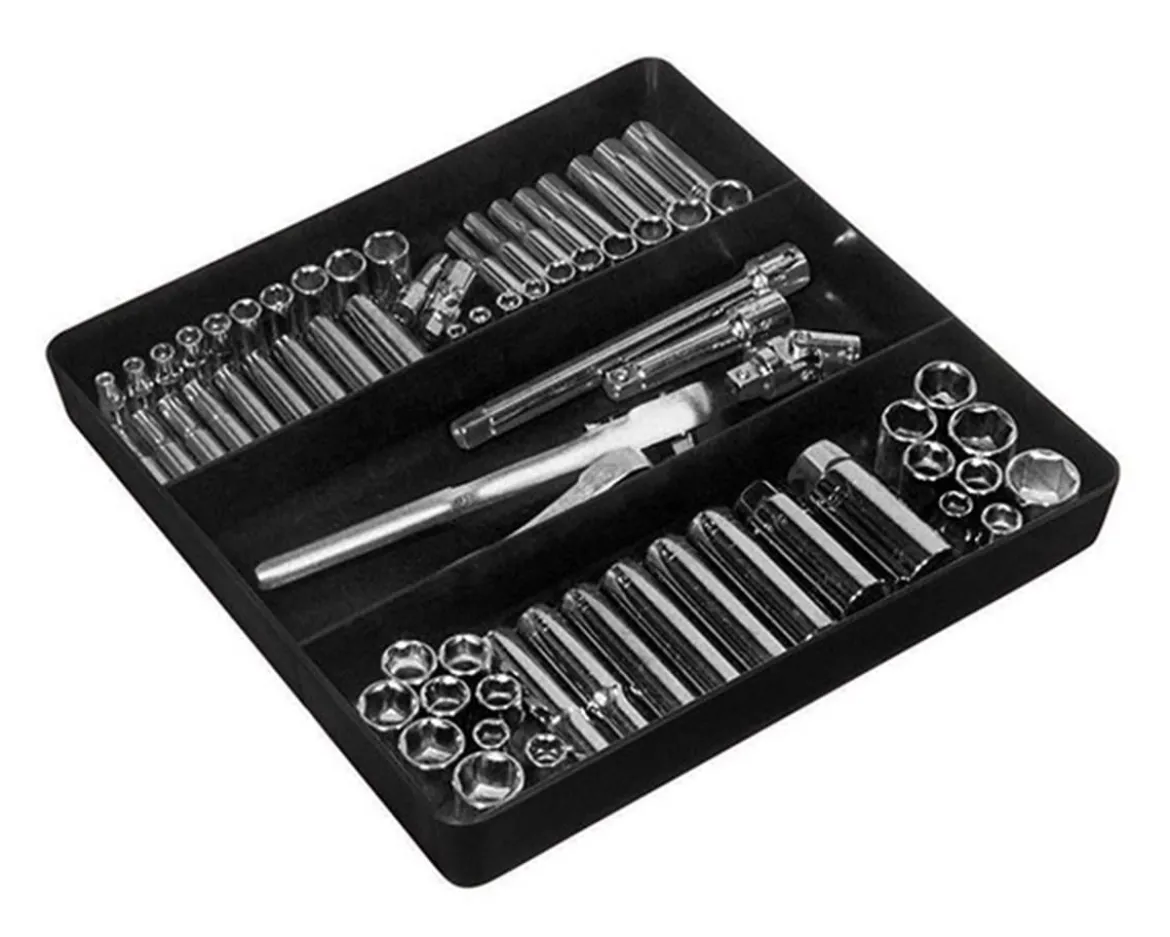 Ernst Manufacturing 3 Compartment Organizer Tray (Red) (10.5x10.5")