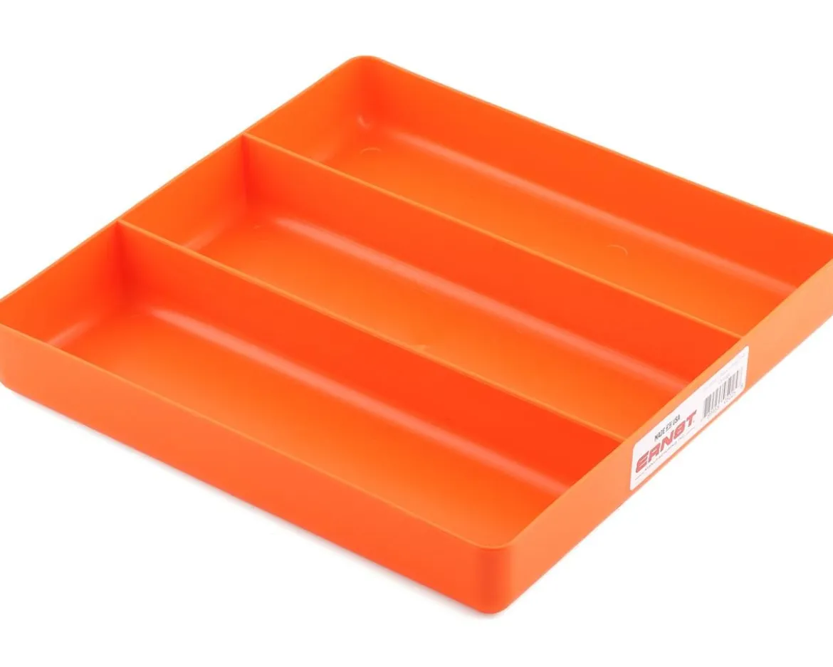 Ernst Manufacturing 3 Compartment Organizer Tray (Orange) (10.5x10.5")