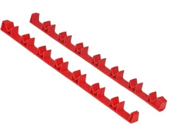 Ernst Manufacturing 14 Tool "No Slip" Low Profile Screwdriver Rail Set (Red)