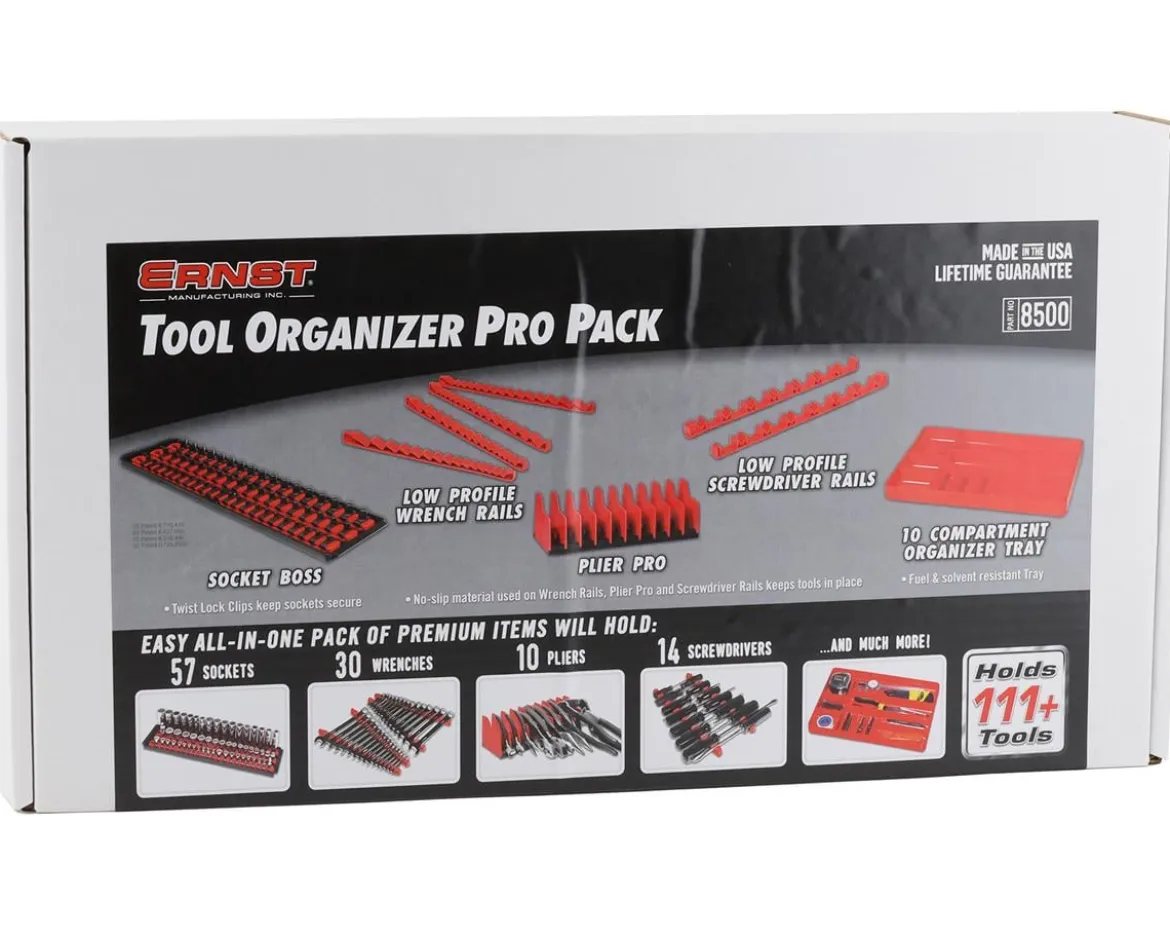 Ernst Manufacturing Tool Organizer Pro Pack (Red)