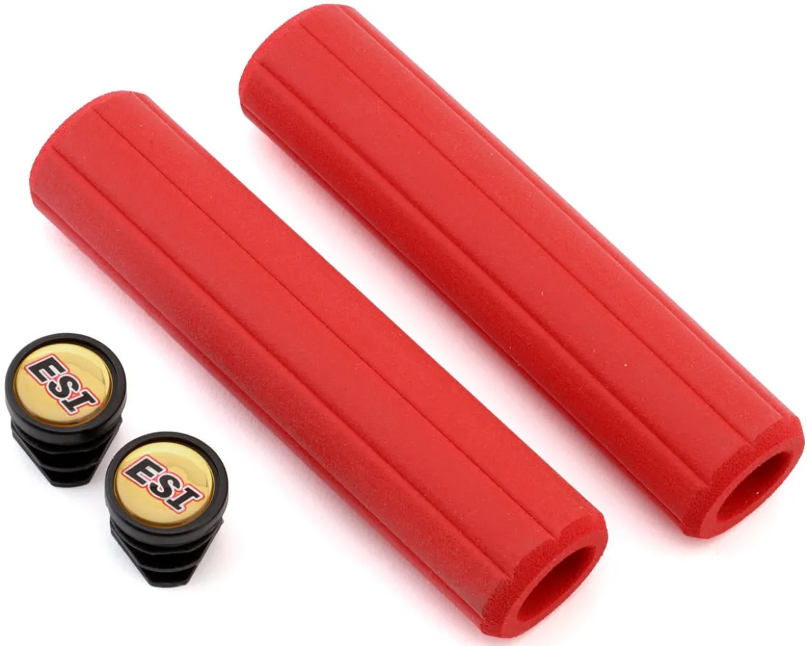 ESI Grips MTB Ribbed Chunky Silicone Grips (Red)