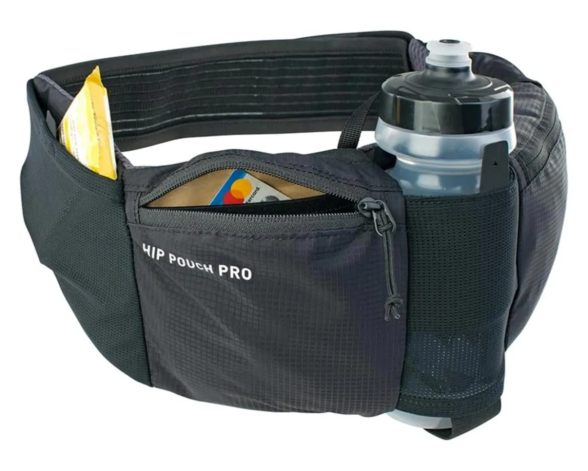 EVOC Hip Pouch Pro + Drink Bottle (Black) (1.5L)