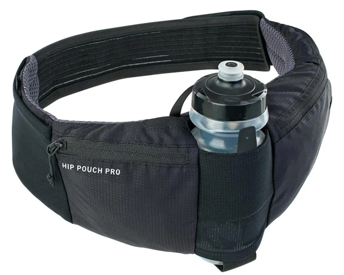 EVOC Hip Pouch Pro + Drink Bottle (Black) (1.5L)