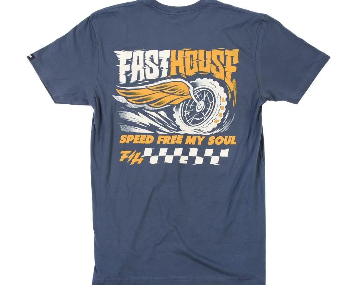Fasthouse Inc. High Roller Short Sleeve T-Shirt (Indigo) (S)