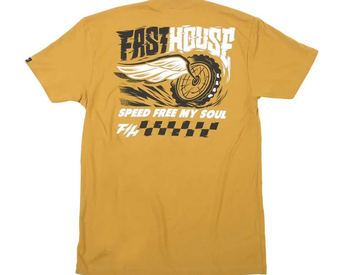 Fasthouse Inc. High Roller T-Shirt (Vintage Gold) (S)