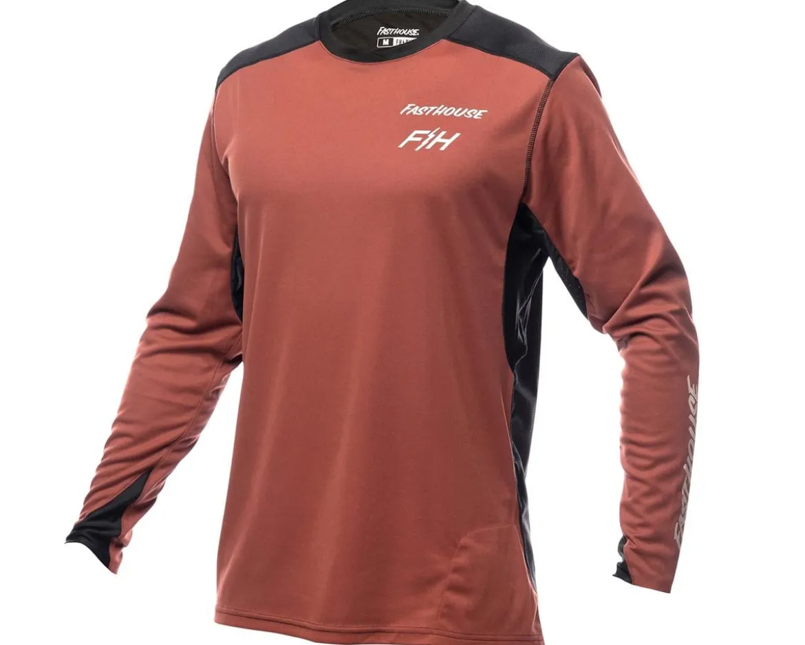 Fasthouse Inc. Youth Alloy Rally Long Sleeve Jersey (Clay/Black) (Youth M)