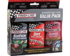Finish Line Bike Care Value Pack (Dry Chain Lube, EcoTech Degreaser, Super Bike Wash)
