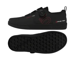 Five Ten Freerider Pro BOA Flat Pedal Shoes (Core Black/Red/FTWR White) (9)