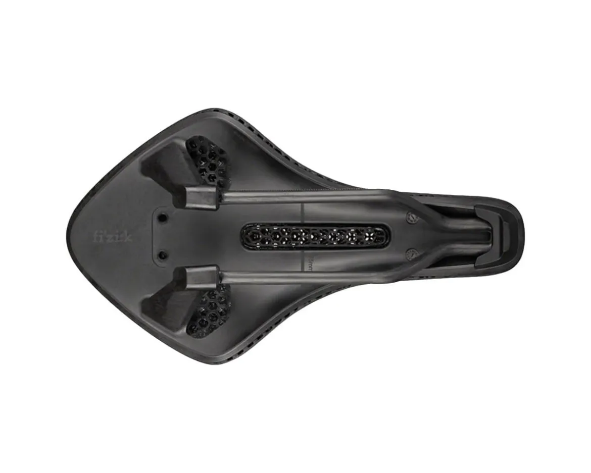fizik Transiro Aeris Short Distance R1 Adaptive Saddle (Black) (Carbon Rails) (135mm Width)
