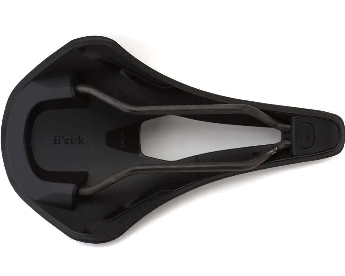 fizik Vento Argo R1 Light Saddle (Black) (Carbon Rails) (150mm)