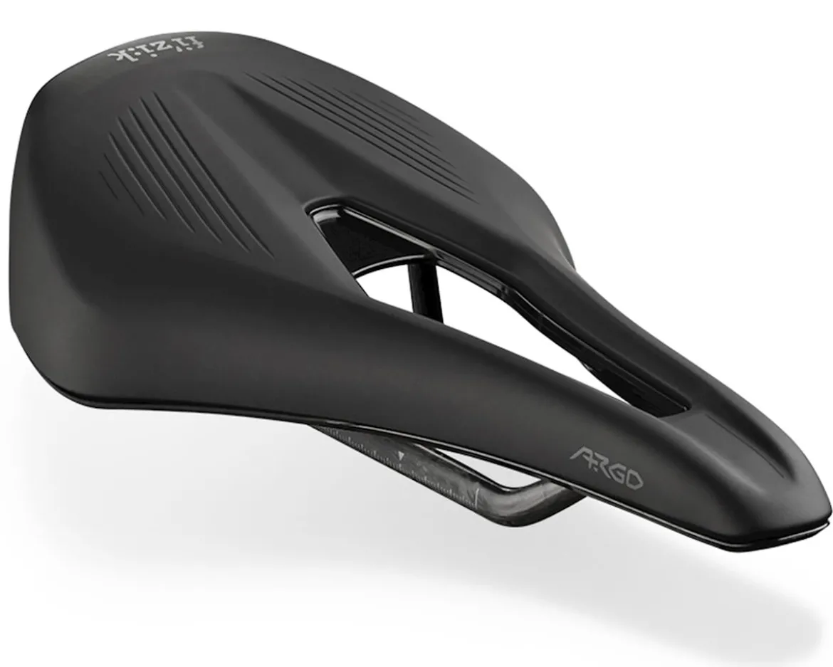 fizik Vento Argo R1 Saddle (Black) (Carbon Rails) (140mm)