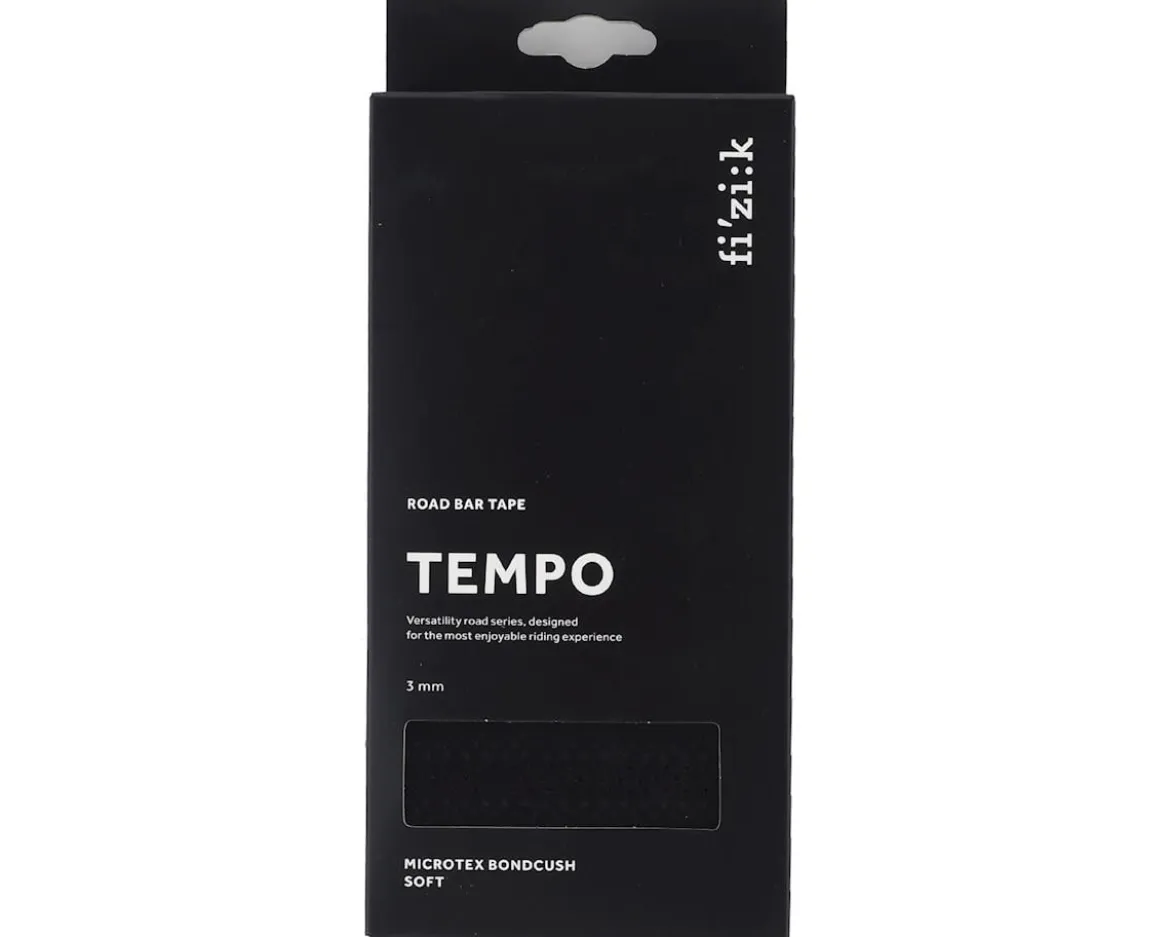 fizik Tempo Bondcush Soft Handlebar Tape (Black) (3mm Thick)