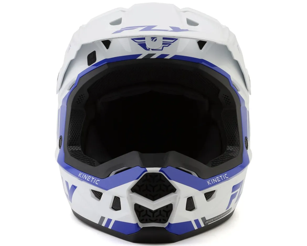 Fly Racing Kinetic Verdict Helmet (White/Blue/Grey) (2XL)