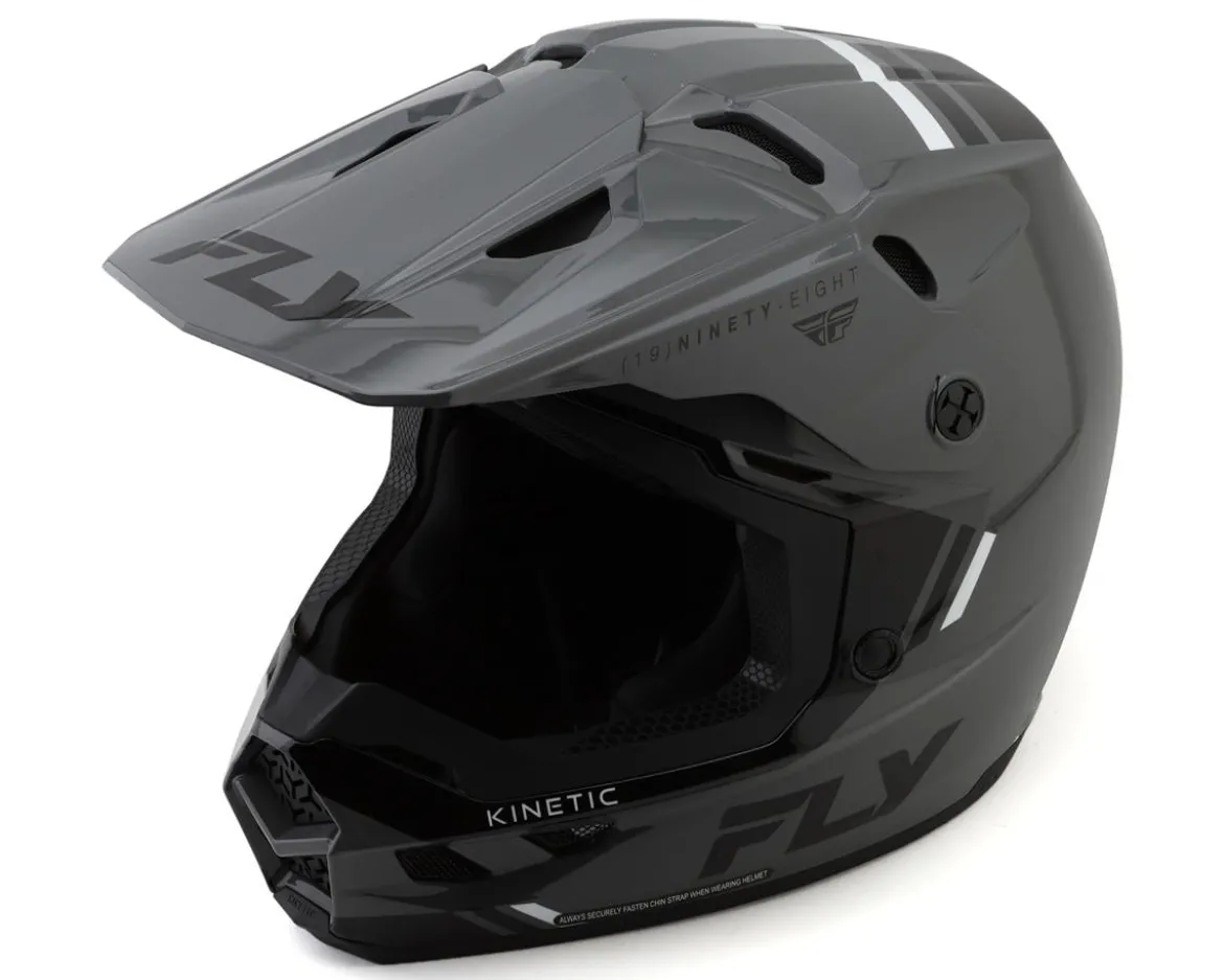 Fly Racing Kinetic Verdict Helmet (Grey/Black/White) (2XL)