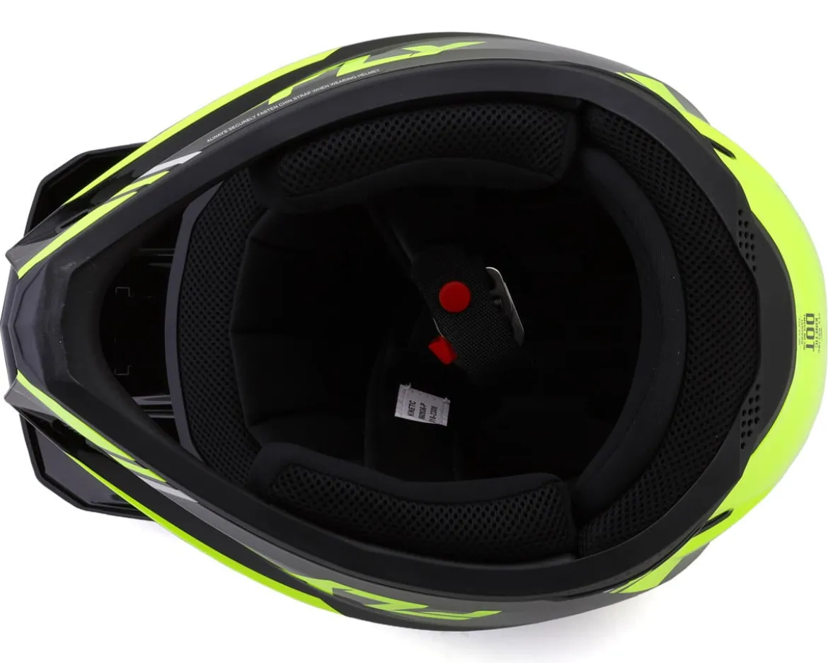 Fly Racing Kinetic Verdict Helmet (Black/Hi-Vis/Grey) (2XL)