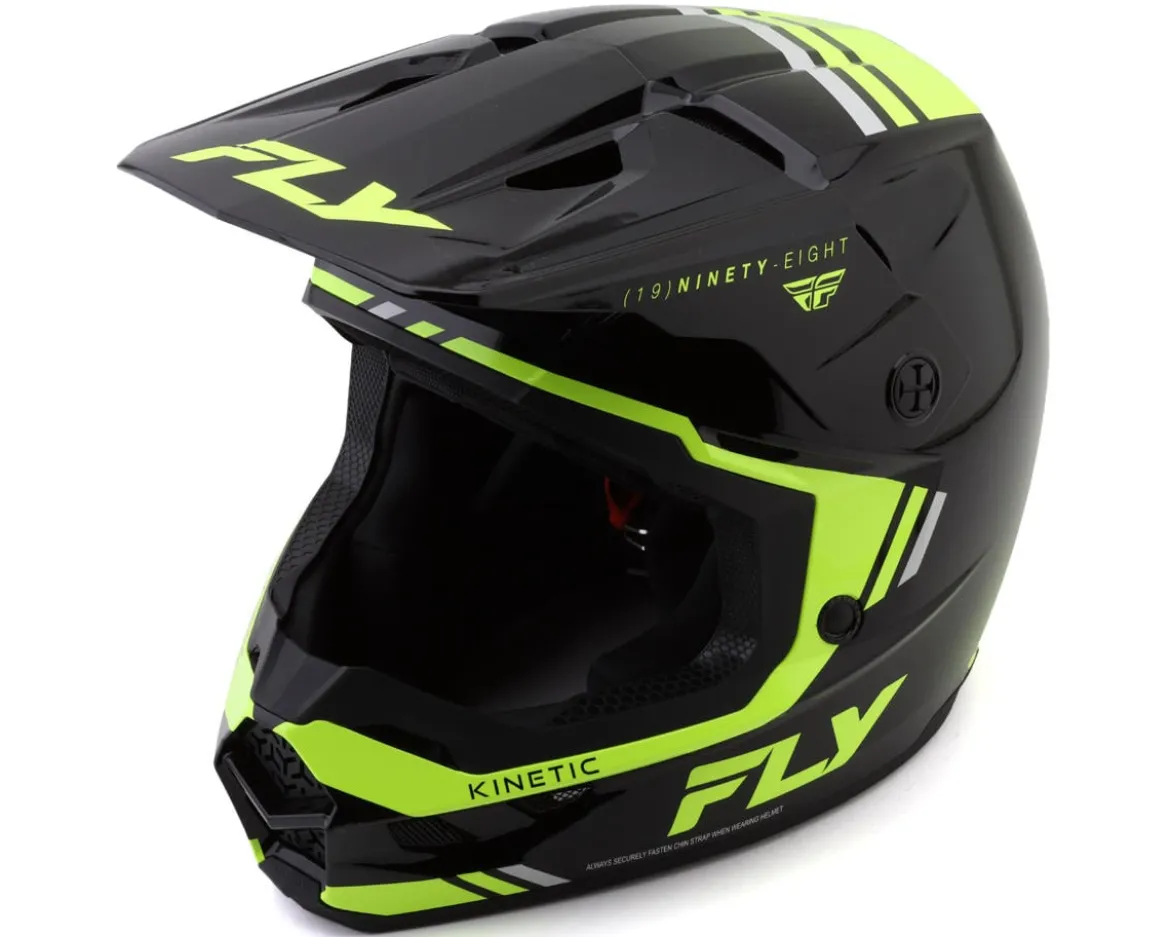 Fly Racing Kinetic Verdict Helmet (Black/Hi-Vis/Grey) (2XL)