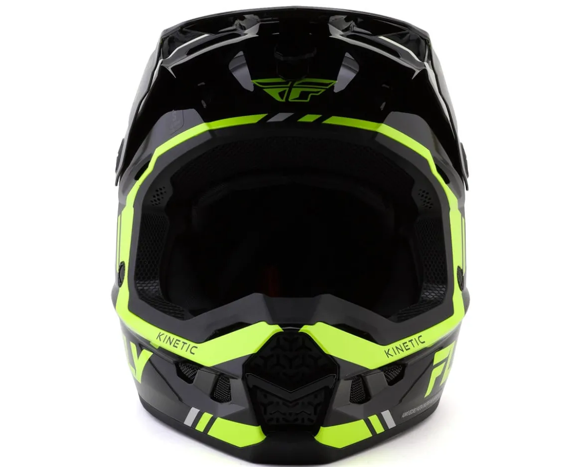 Fly Racing Kinetic Verdict Helmet (Black/Hi-Vis/Grey) (2XL)