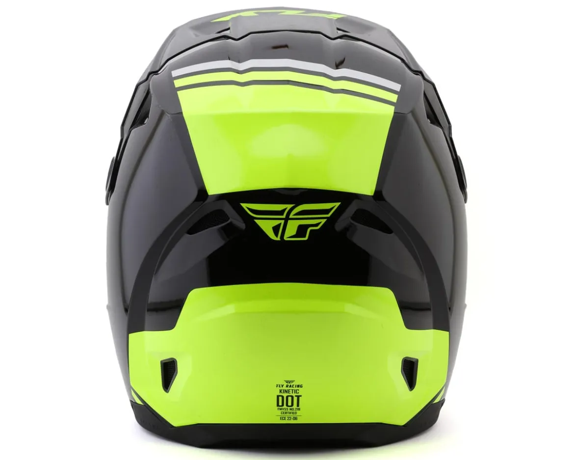 Fly Racing Kinetic Verdict Helmet (Black/Hi-Vis/Grey) (2XL)