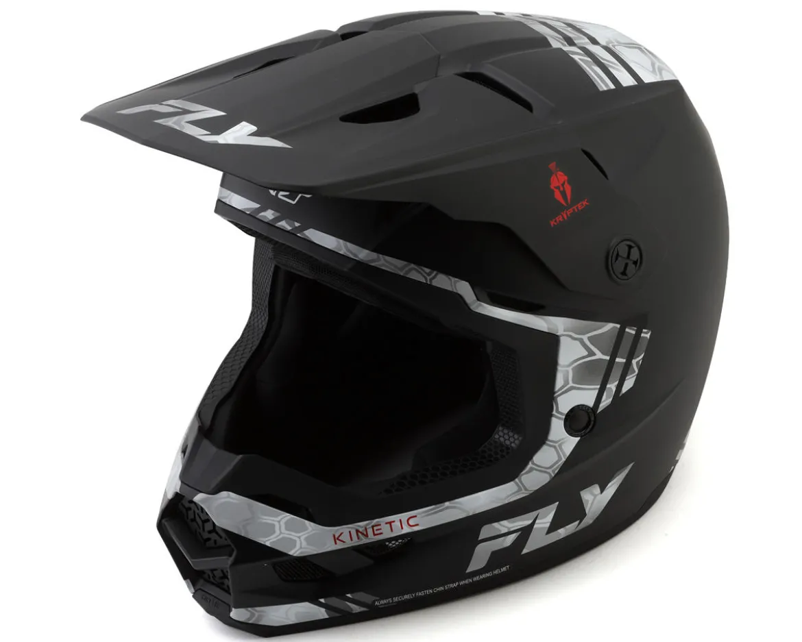 Fly Racing Kinetic Verdict Kryptek Helmet (Black/Grey) (XS)