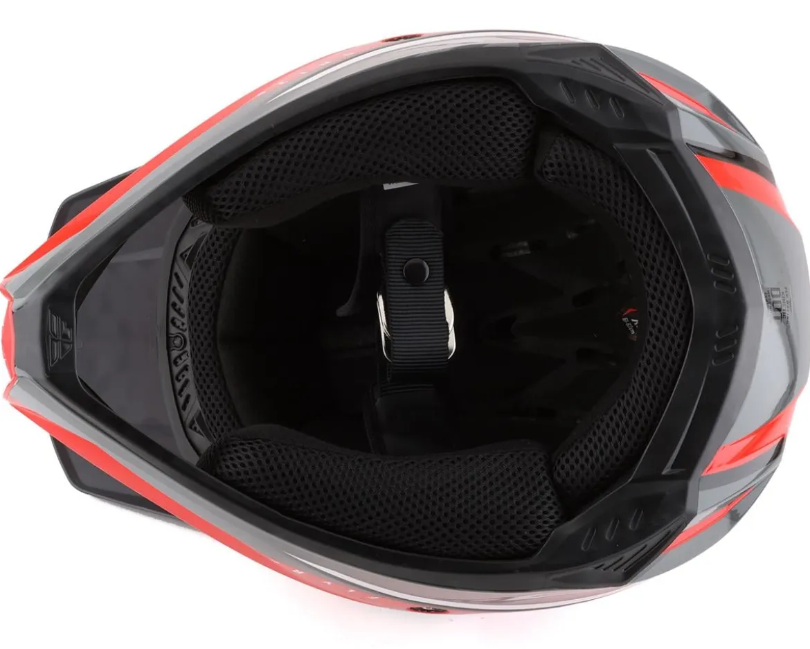 Fly Racing Kinetic Vision Full Face Helmet (Red/Grey) (XL)