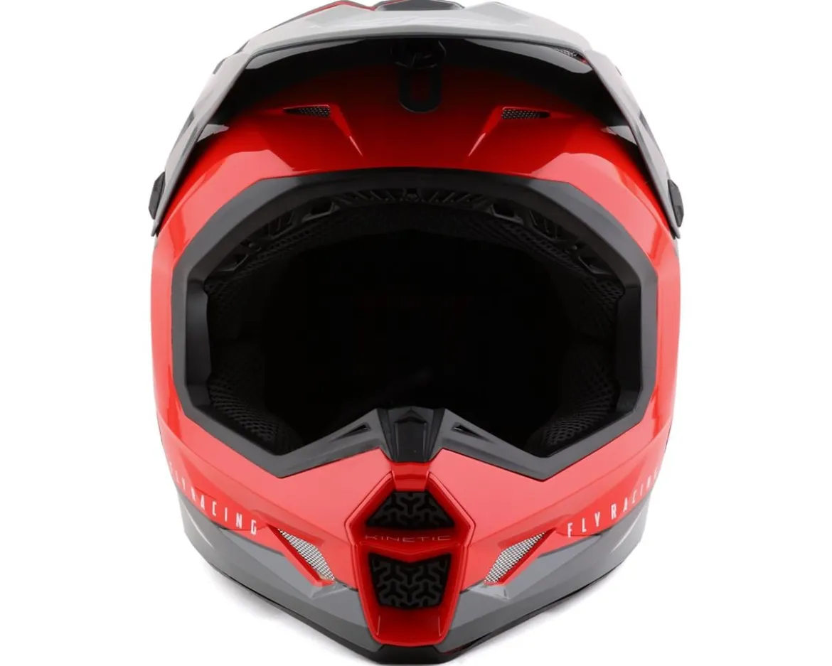 Fly Racing Kinetic Vision Full Face Helmet (Red/Grey) (XL)