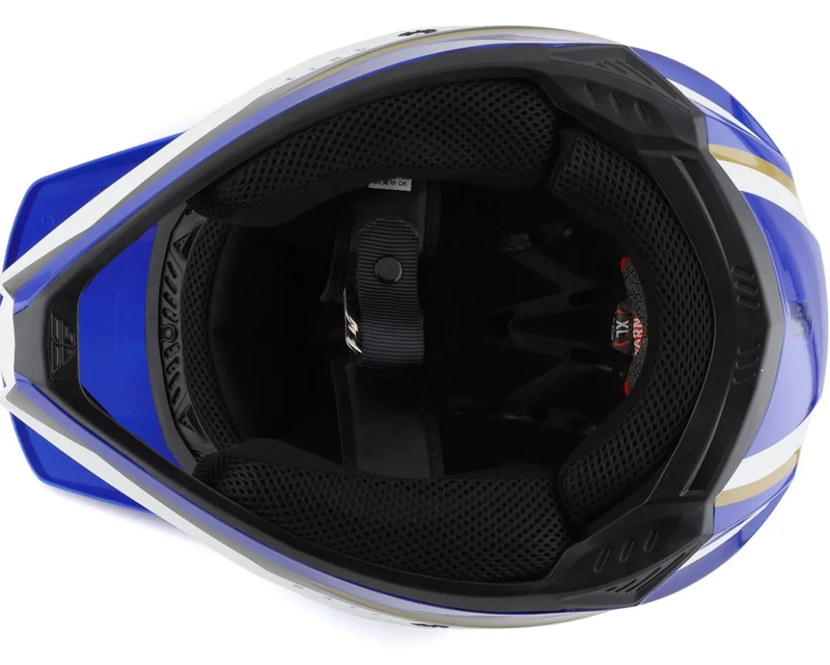 Fly Racing Kinetic Vision Full Face Helmet (White/Blue) (XL)