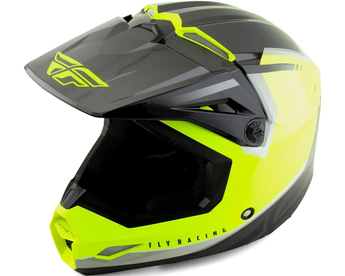 Fly Racing Kinetic Vision Full Face Helmet (Hi-Vis/Black) (XL)