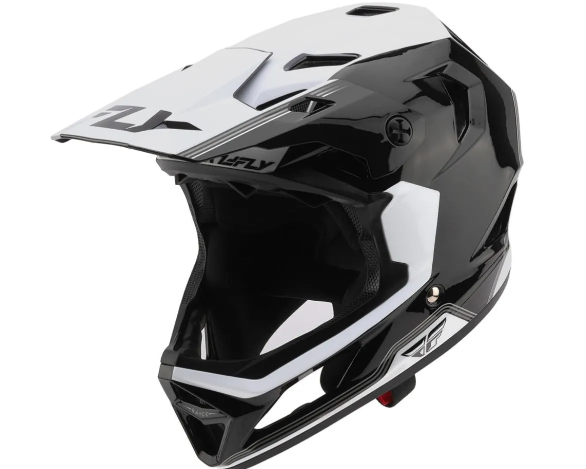 Fly Racing Rayce Repeat Full Face Helmet (Black/White) (L)