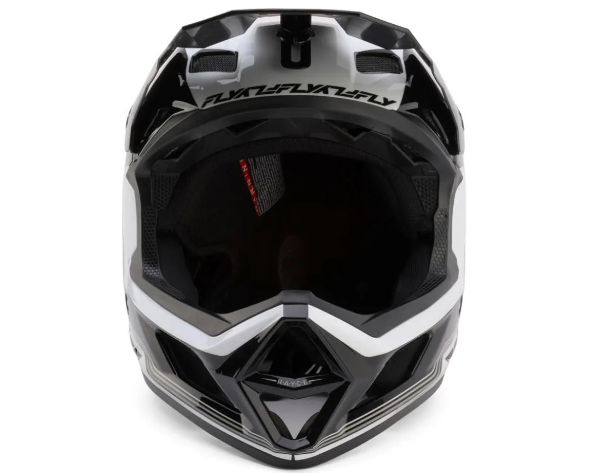 Fly Racing Rayce Repeat Full Face Helmet (Black/White) (L)