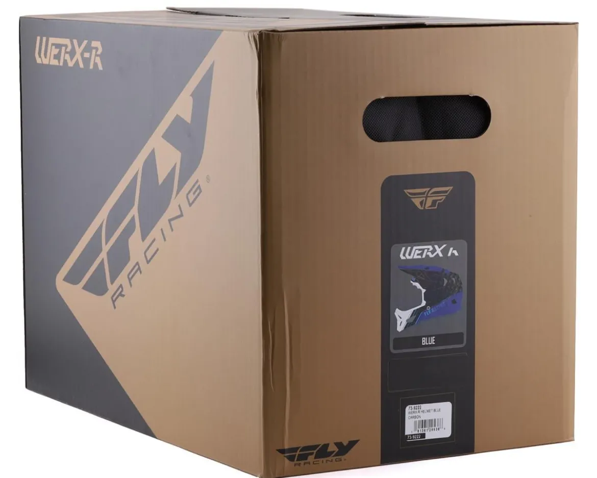 Fly Racing Werx-R Carbon Full Face Helmet (Blue Carbon) (Youth L)
